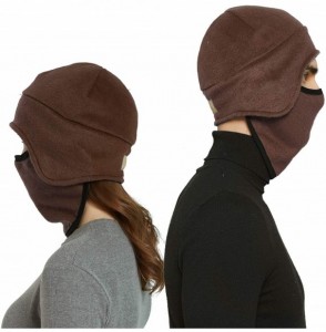 Skullies & Beanies Fleece 2 in 1 Hat/Headwear-Winter Warm Earflap Skull Mask Cap Outdoor Sports Ski Beanie for Men&Women - CH...