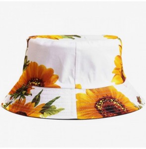Bucket Hats Reversible Bucket Hats for Women- Trendy Cotton Twill Canvas Leather Sun Fishing Hat Fashion Cap Packable - C8196...