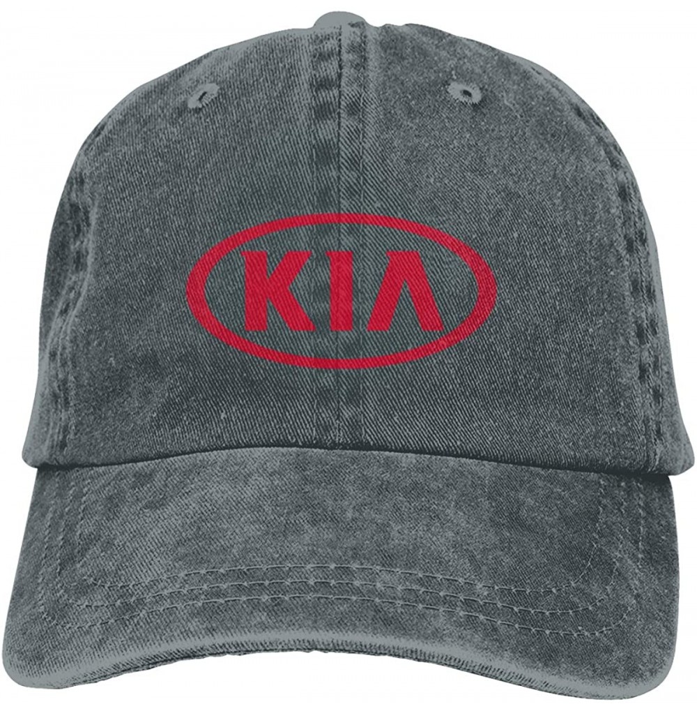 Skullies & Beanies Custom KIA_Car Logo Fashion Hat Cap for Men Black - Deep Heather - C718SOO863L