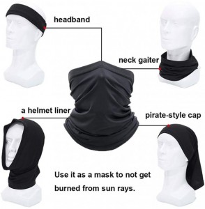 Balaclavas Neck Gaiter Face Bandanas Mask for Women Balaclava for Men Face Scarf Cover for Dust- Sports- Outdoor 4pcs - C8198...
