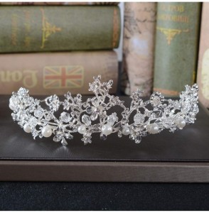Headbands Vintage Crystal Rhinestone Wedding Accessories - White - CZ18UW2LS6X