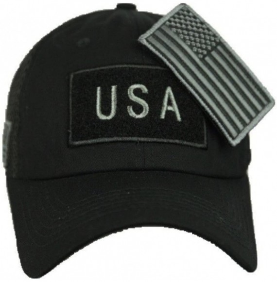 Baseball Caps USA American Flag Baseball Cap Patch Trucker Army CAMO Hat Hunting - Black - CR18EE596CN