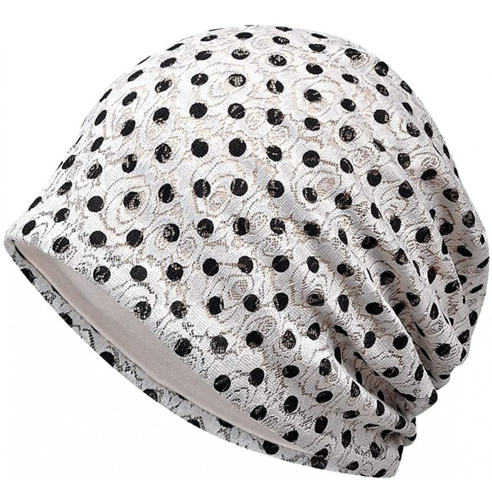 Skullies & Beanies Chemo Cancer Sleep Scarf Hat Cap Cotton Beanie Lace Flower Printed Hair Cover Wrap Turban Headwear - CB196...
