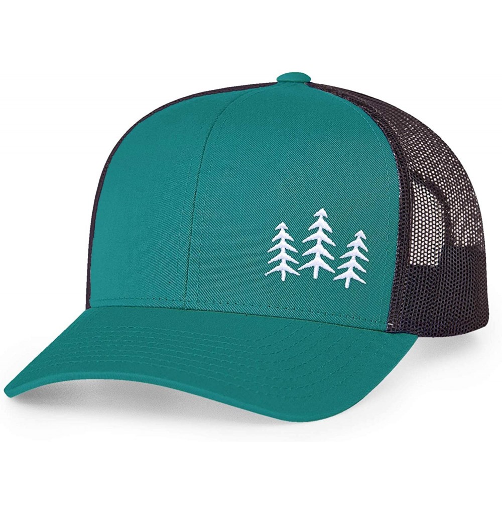 Baseball Caps Trucker Snapback Baseball Hat - Tree - Jaguar Teal/Charcoal - C418OKCKC85