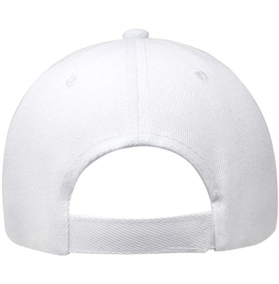 Baseball Caps Baseball Hat Adjustable Blank Cap Mid Profile Structured Baseball Cap - Ball Cap White - CW1804ZOA4I