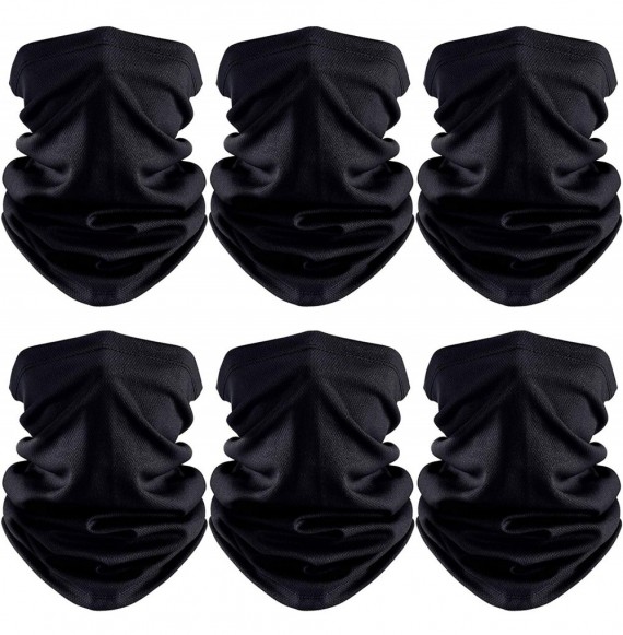 Balaclavas Summer UV Protection Face Covers Neck Gaiter Breathable Summer Bandana - Black - CR198CAZW0H