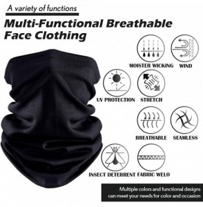 Balaclavas Summer UV Protection Face Covers Neck Gaiter Breathable Summer Bandana - Black - CR198CAZW0H