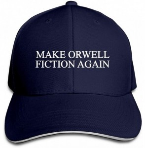 Baseball Caps Make Orwell Fiction Again Trucker Hat Baseball Cap Adjustable Sandwich Hat - Navy - C218IQ6IROI