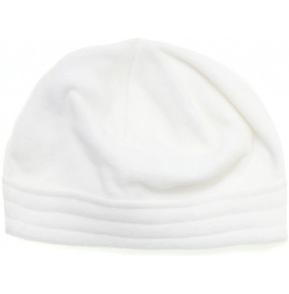 Skullies & Beanies Women's Solid Fleece Beanie Hat - Ivory - CU11HQ3HBHV