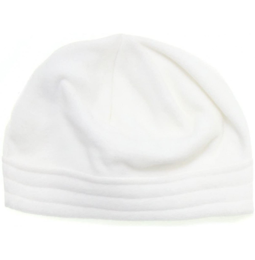 Skullies & Beanies Women's Solid Fleece Beanie Hat - Ivory - CU11HQ3HBHV