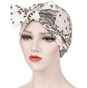 Skullies & Beanies Women Headscarf Headwrap Hijab Soft Head Wrap Stretch Cancer Chemo Muslim Cap Islamic Underscarf Hats - Wh...
