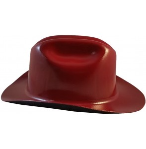 Cowboy Hats Western Cowboy Hard Hat with Ratchet Suspension (Maroon) - Maroon - CP18DNHTI4H