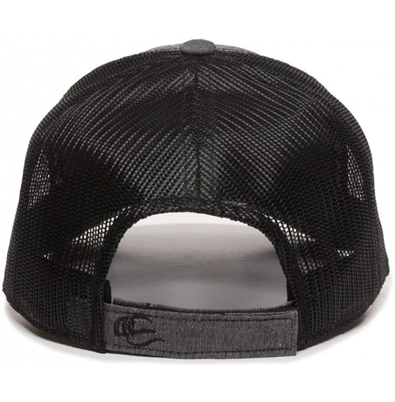 Baseball Caps Custom Trucker Mesh Back Hat Embroidered Your Own Text Curved Bill Outdoorcap - Heathered Black/Black - CW18S9G...