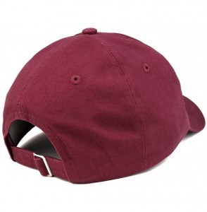 Baseball Caps Donut Embroidered Soft Crown 100% Brushed Cotton Cap - Maroon - CD18SR0K8GY