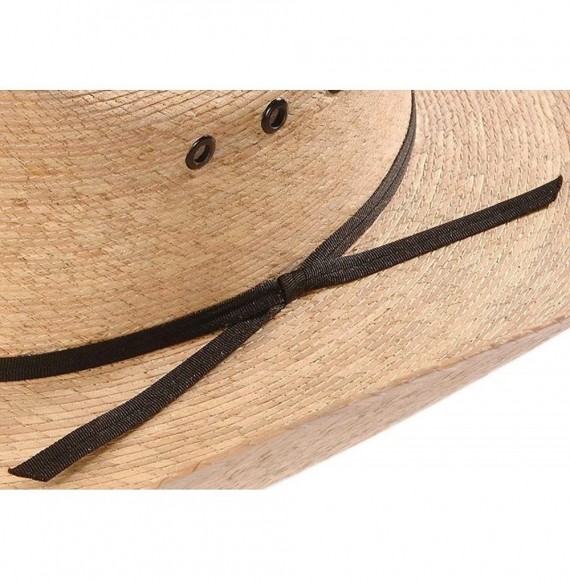 Cowboy Hats 4X Low Crown Dark Palm Straw Hat - CY1842K8980