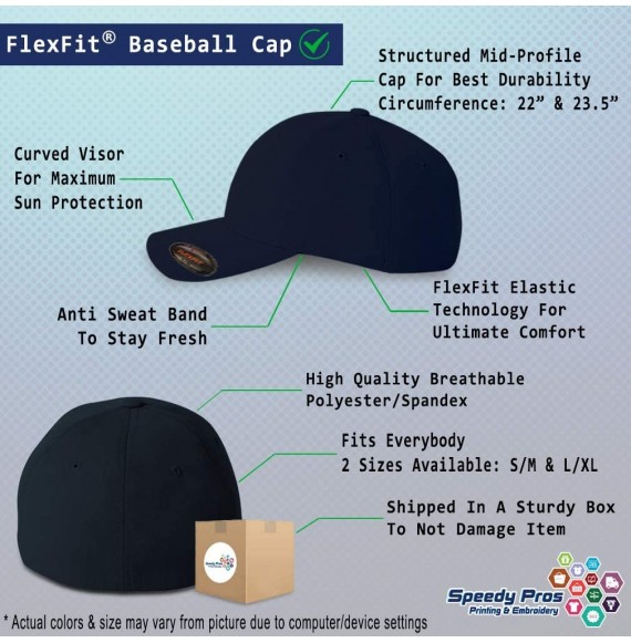 Baseball Caps Flexfit Left Side Panel Woods Bigfoot A Embroidery Hats for Men & Women - Dark Navy - CJ192E9U4W2