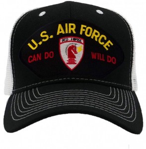 Baseball Caps US Air Force RED Horse - Can Do Will Do - Hat/Ballcap Adjustable One Size Fits Most - Mesh-back Black & White -...