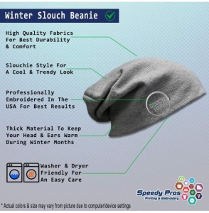 Skullies & Beanies Custom Slouchy Beanie EMT Rescue Embroidery Skull Cap Hats for Men & Women - Light Grey - CE18A5667SI