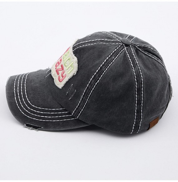 Baseball Caps Exclusives Hatsandscarf Washed Distressed Cotton Denim Ponytail Hat Adjustable Baseball Cap (BT-761) - CY18RIASXEA