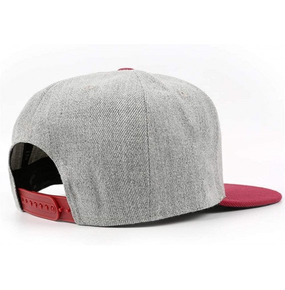 Baseball Caps Vintage Snack Food Printing Hat Athletic Twill Trucker Cap for Men - Burgundy-3 - CK18T76W2W5