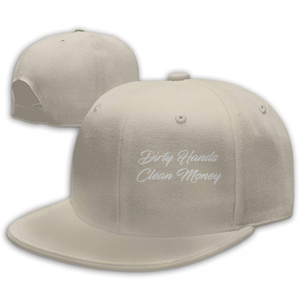 Baseball Caps Dirty Hands Clean Money Baseball Cap Dad Hat Plain Hat - Natural - CY192CL6Z3Z
