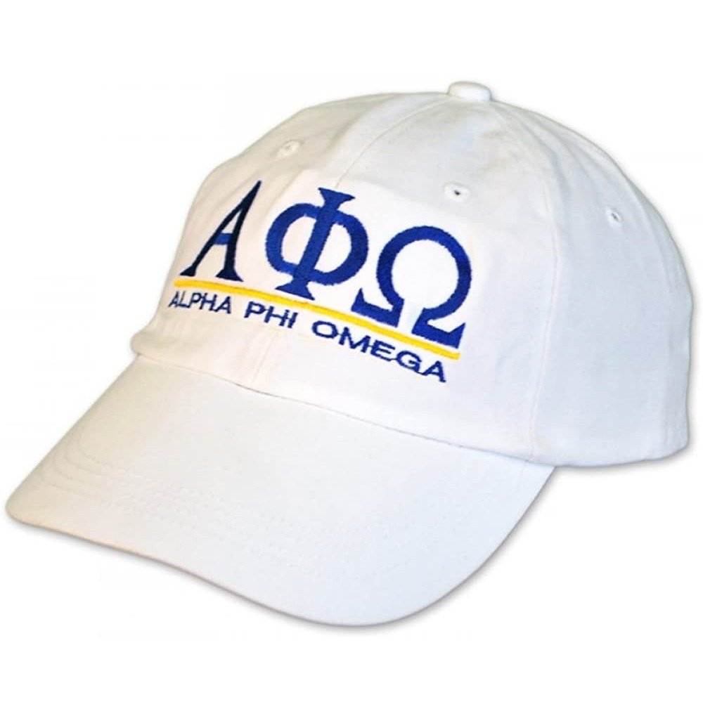 Sun Hats Alpha Phi Omega World Famous Line Hat - White - CK12KTD43TX