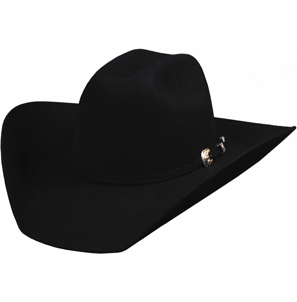 Cowboy Hats Kingman 4x Premium Wool Western Hat 7 3/8 Black - C9119D3O9H7