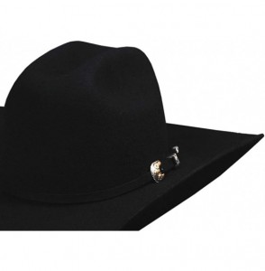 Cowboy Hats Kingman 4x Premium Wool Western Hat 7 3/8 Black - C9119D3O9H7