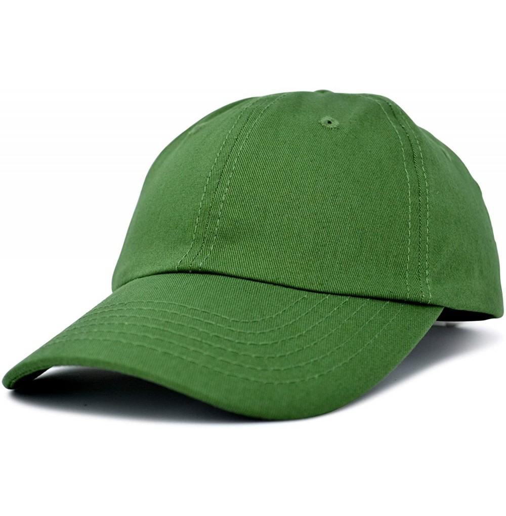 Baseball Caps Baseball Cap Dad Hat Plain Men Women Cotton Adjustable Blank Unstructured Soft - Olive - CU12ODKPOVA