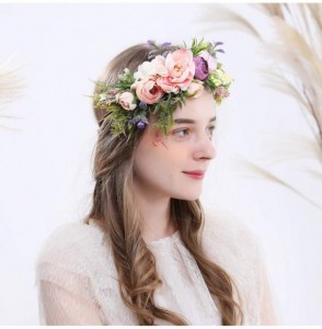 Headbands Women Flower Headband Wreath Crown Flora Women Girl Festival Wedding Party Flower Wreath Headband - Colora - CJ18XA...
