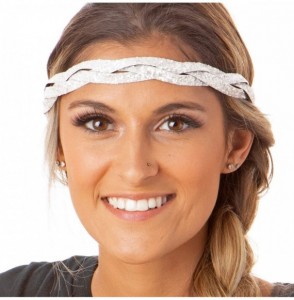 Headbands Women's Adjustable Cute Fashion Bling Glitter Headband Braid Hairband Gift Pack - CL18YTKCS6X