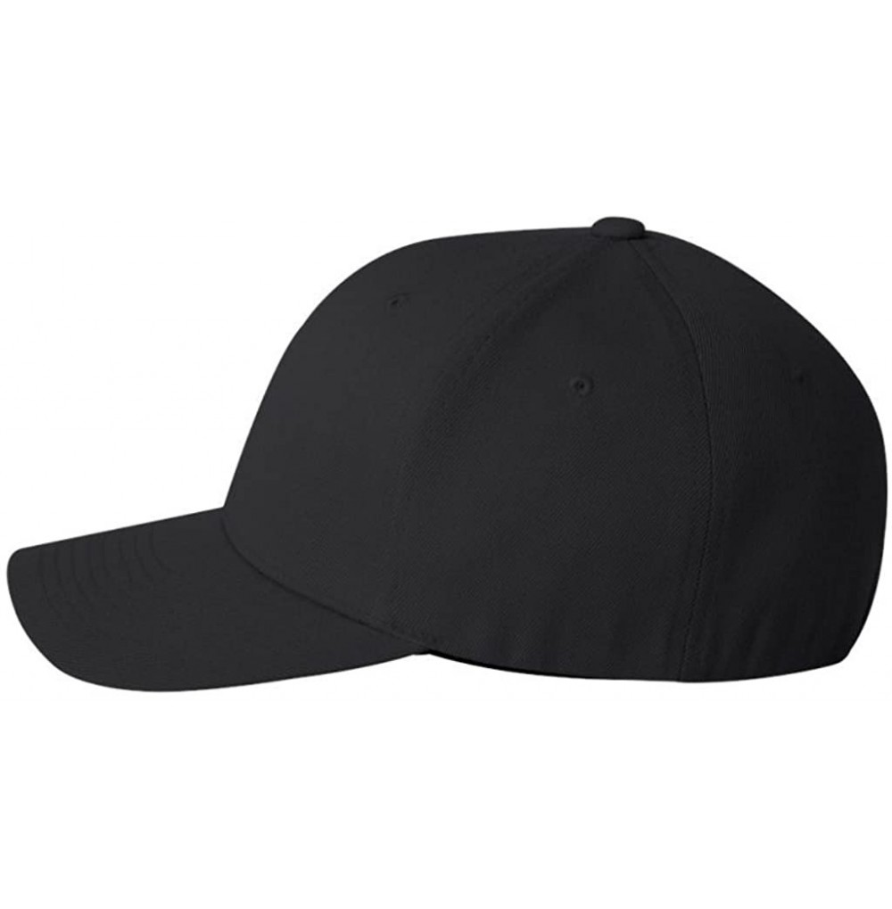 Baseball Caps Flexfit Fitted Mid-Profile Structured Wool Cap (Black- Small/Medium) - CQ1191ZH1D1