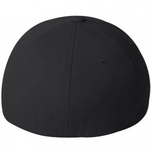 Baseball Caps Flexfit Fitted Mid-Profile Structured Wool Cap (Black- Small/Medium) - CQ1191ZH1D1
