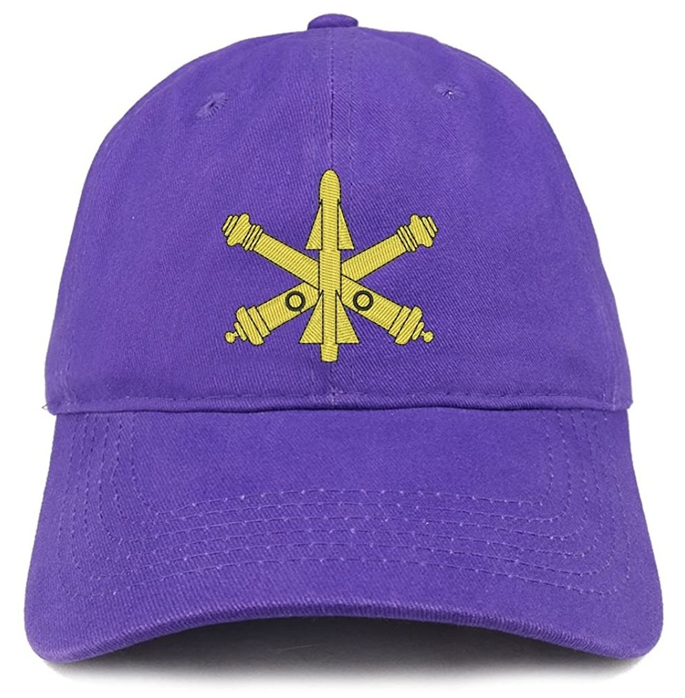 Baseball Caps Air Defense Logo Embroidered Low Profile Brushed Cotton Cap - Purple - C5188T8NC2S