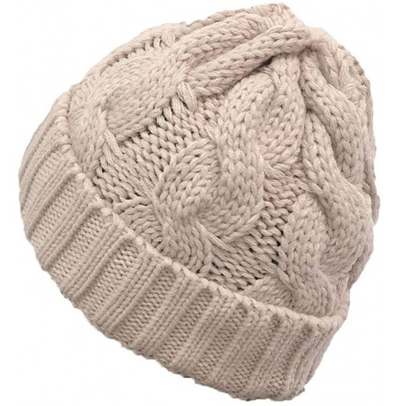 Skullies & Beanies Stitching Knitted hat Mallcat Outdoor - Beige 2 - CX19353U63A