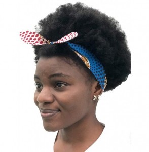 Headbands African Print Headband Hair Accessory for Women/Girls （2 Headbands 1 Big and 1small） - Circle 1 - C418MGCO0XR