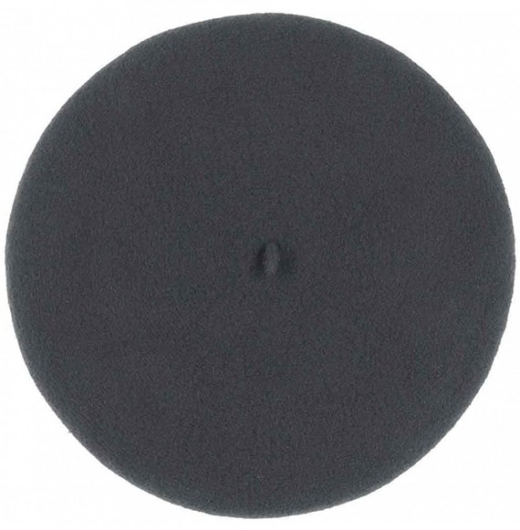 Berets Heritage Classiques Authentique Traditional French Wool Beret - Dark Gray - CP1206M3P6J