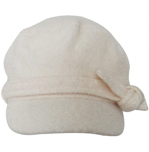 Visors Women's Girls Beret Hat Short Brim Outdoor Wool Visor Cap - White - CH1867UA4AK
