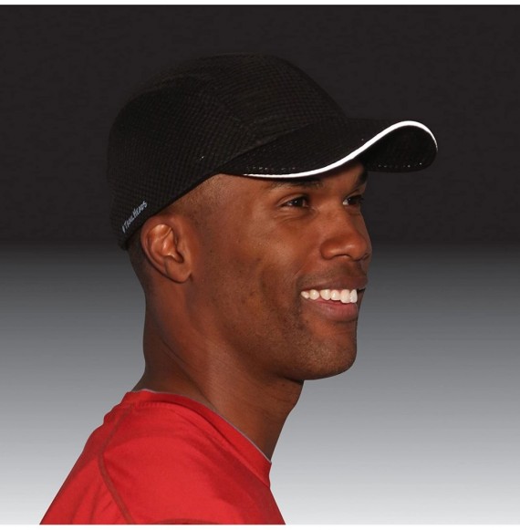 Baseball Caps Race Day Performance Running Hat - The Lightweight- Quick Dry- Sport Cap for Men - Black - C411XLY20QB