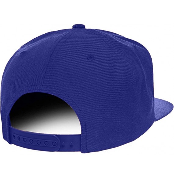 Baseball Caps Blondie Embroidered Flat Bill Adjustable Snapback Cap - Royal - CT12NBYY63V