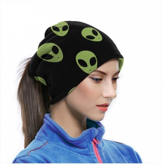 Balaclavas Women's Bandana Tube Neck Gaiter Headwear Face Scarf for Dust Wind Sun Protection - Alien - Green - CK198H9KK0M