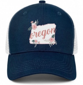 Baseball Caps PNW-Oregon-Patch- Unisex Mens Curved Fashion Caps Outdoor Hats - Pink Flower Oregon-1 - CN18TN662UL