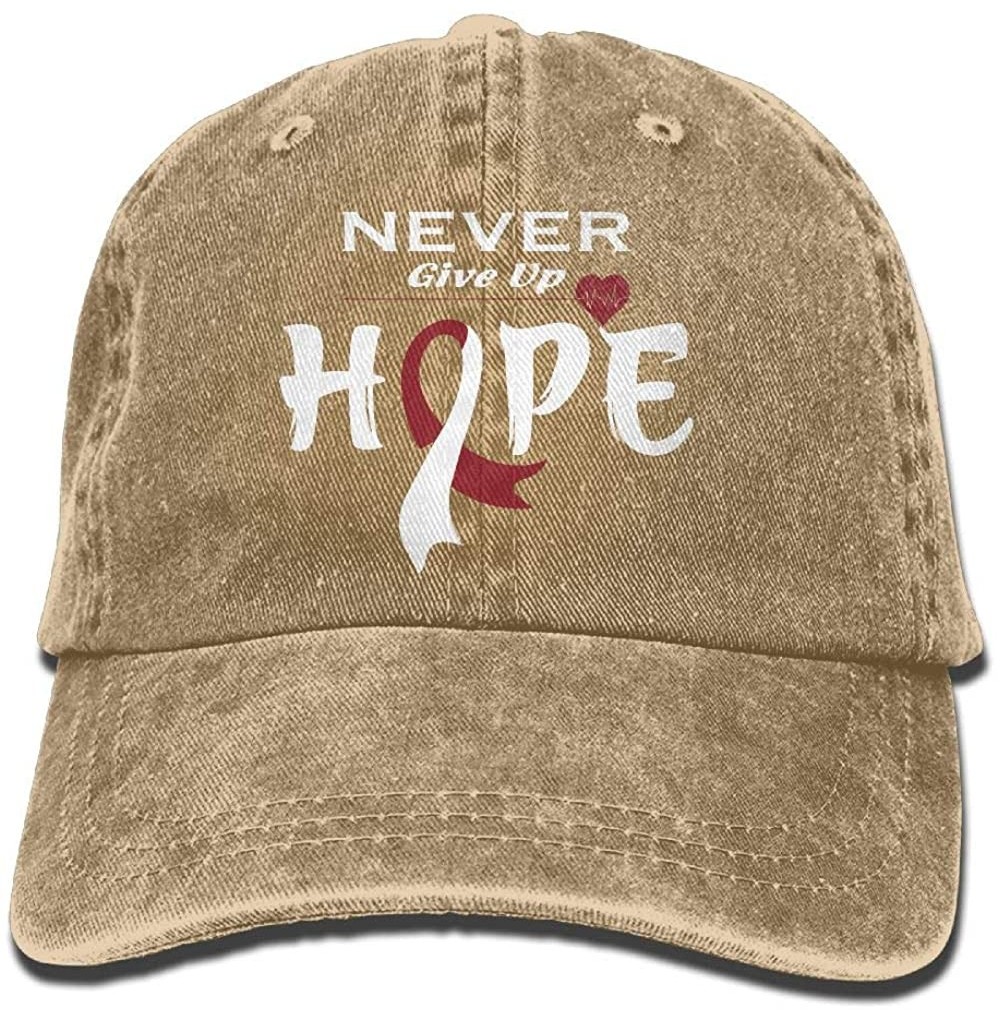 Baseball Caps 2018 Adult Fashion Cotton Denim Baseball Cap Neck Cancer Awareness-1 Classic Dad Hat Adjustable Plain Cap - C91...
