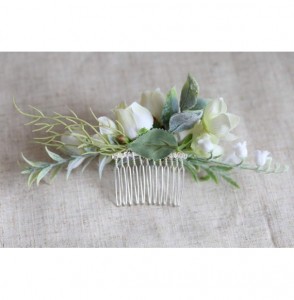 Headbands Floral Crown Green Headpiece Bridal Accessories Wedding Crown (F-comb) - F-comb - C218SYWW4SS