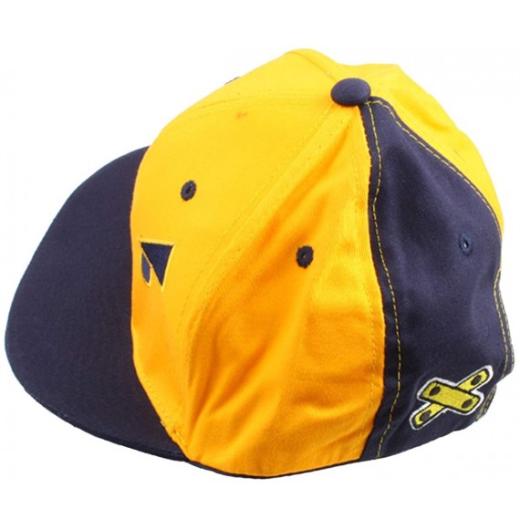 Baseball Caps Women Men Snapback Hats-Patchwork Solid Color Flat Bill Baseball Cap - 05-blue+yellow - CR18LI3CY7I