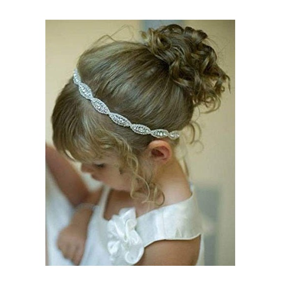 Headbands Crystal Flower Girl headband Wedding Hair Accessories-Rhinestone Jewelry Headdress - C212H1E6OL3