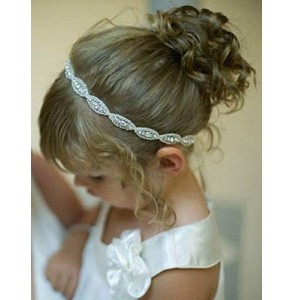 Headbands Crystal Flower Girl headband Wedding Hair Accessories-Rhinestone Jewelry Headdress - C212H1E6OL3