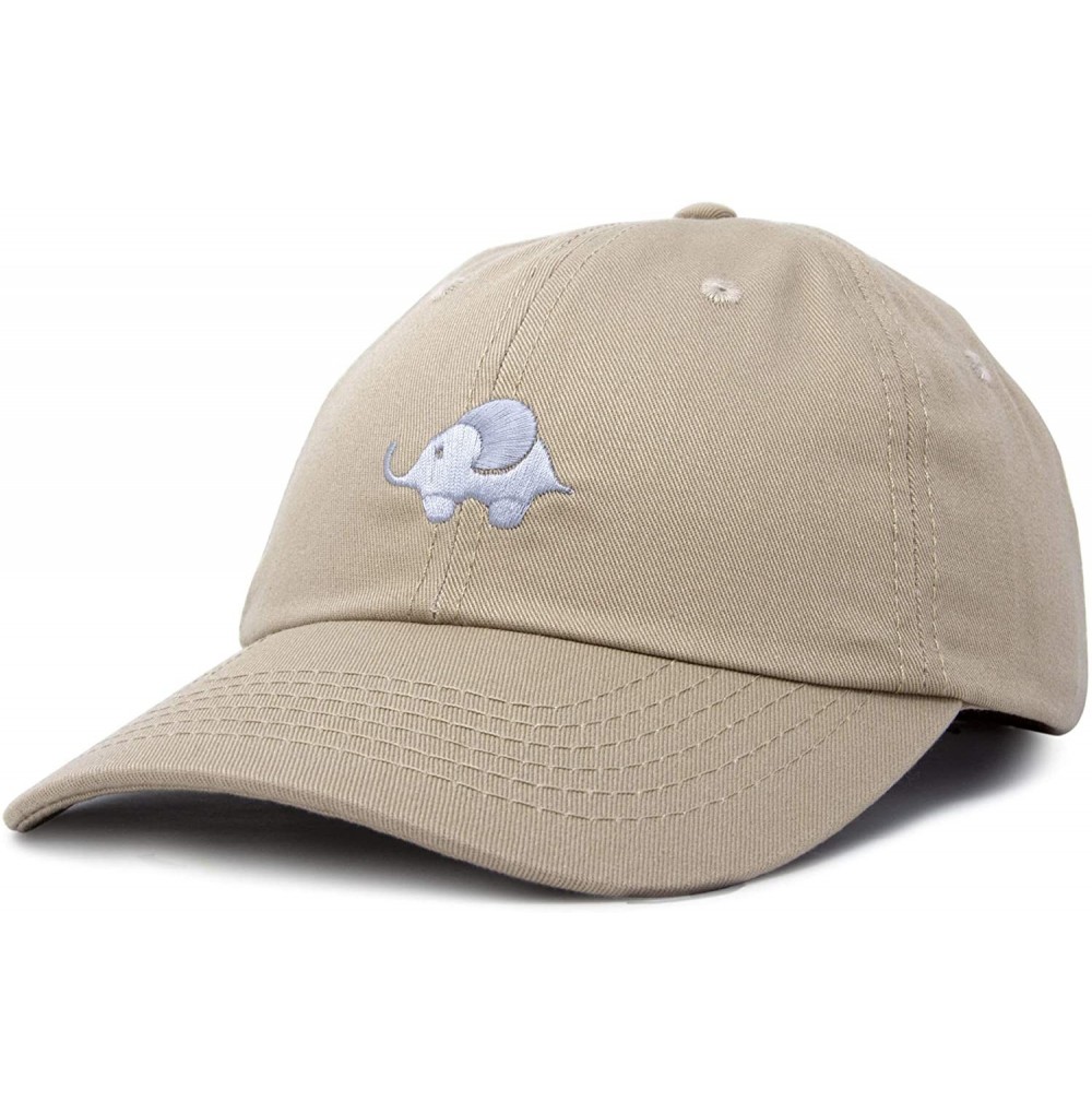 Baseball Caps Cute Elephant Hat Cotton Baseball Cap - Khaki - CS18LI2SLMR