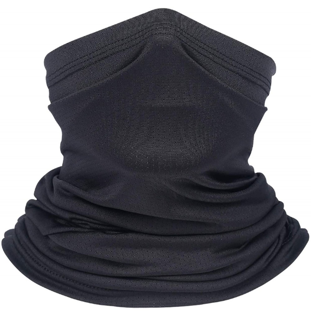 Balaclavas Summer Neck Gaiters Fishing Face Scarf Sun Protection Headwear for Men and Women - Black - C6197ISDCQH