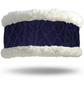 Headbands adult one size cozy winter headband - Cable Knit Navy - CY18DKN4NX7